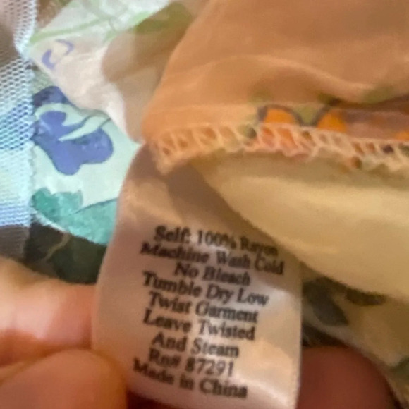 Johnny Was Y2K Lace Tank Mixed Print Babydoll Sz S - Picture 6 of 6